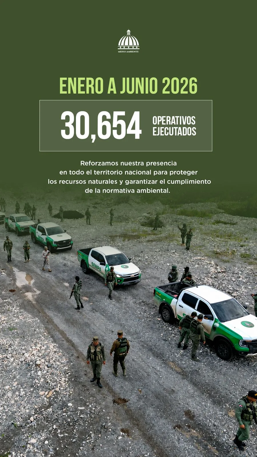 Medio Ambiente resalta el crecimiento de los indicadores operativos del SENPA en el primer semestre de 2026