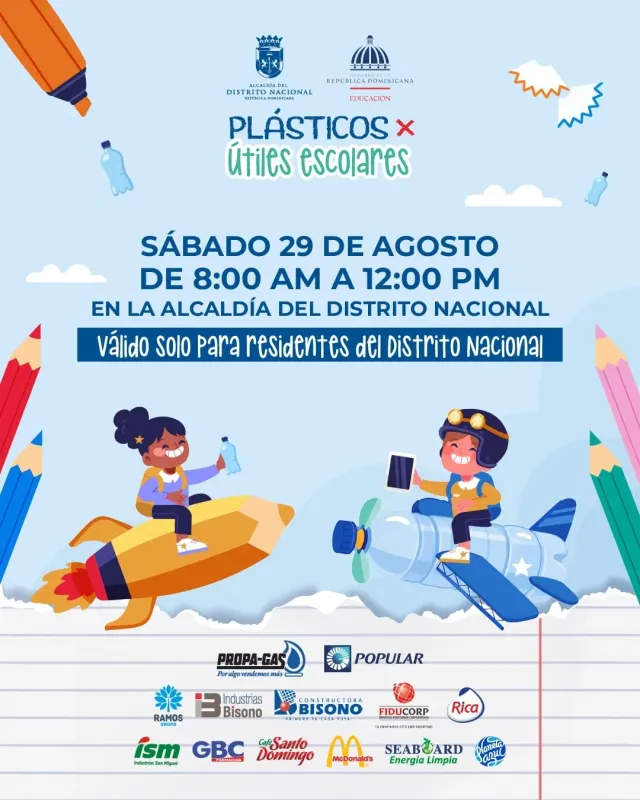 Carolina Mejía informa que la tercera edición de Plásticos por Útiles Escolares será el sábado 29